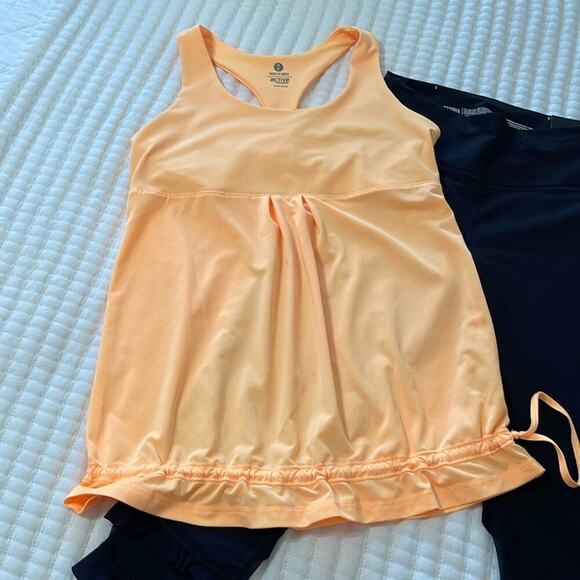 Old Navy Active Orange Racerback Drawstring  Bottom Tank Size M - Picture 1 of 4